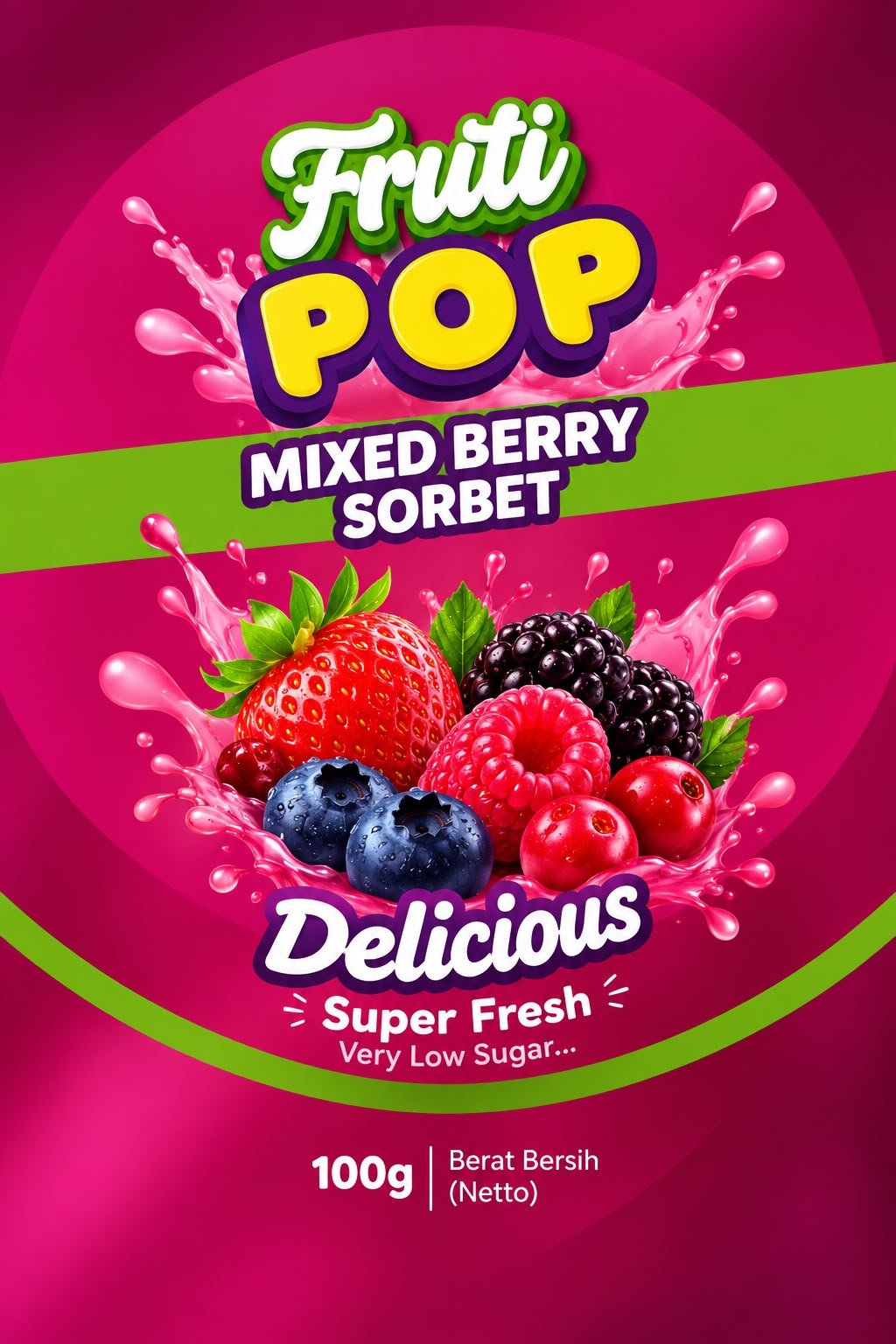 Original Fruti Pop Mixed Berry Sorbet sorbet artwork