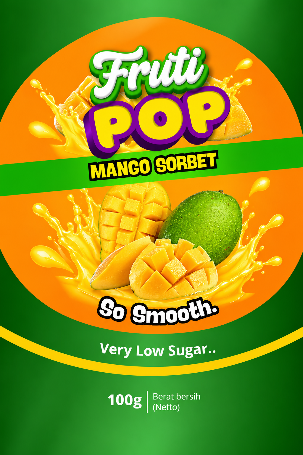 Original Fruti Pop Mango sorbet artwork